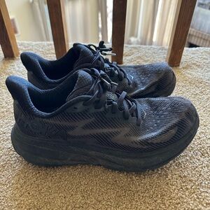 Hoka Black Mesh Cushion Running Shoes